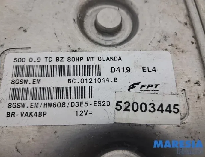 FIAT 500 2 generation (2008-2024) Блок за управление на двигателя ECU 46528244,52003445,51981833,52002941,00519818330,52241136,51987322 34997980