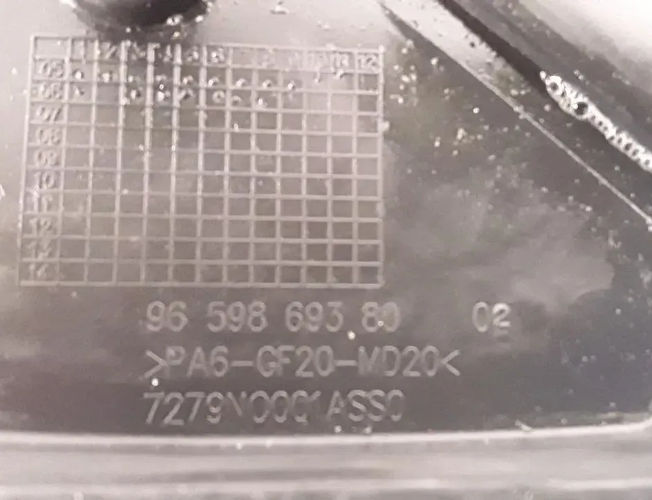 PEUGEOT 307 1 generation (2001-2008) Защитен капак на ангренажния ремък 9659869380 31416372