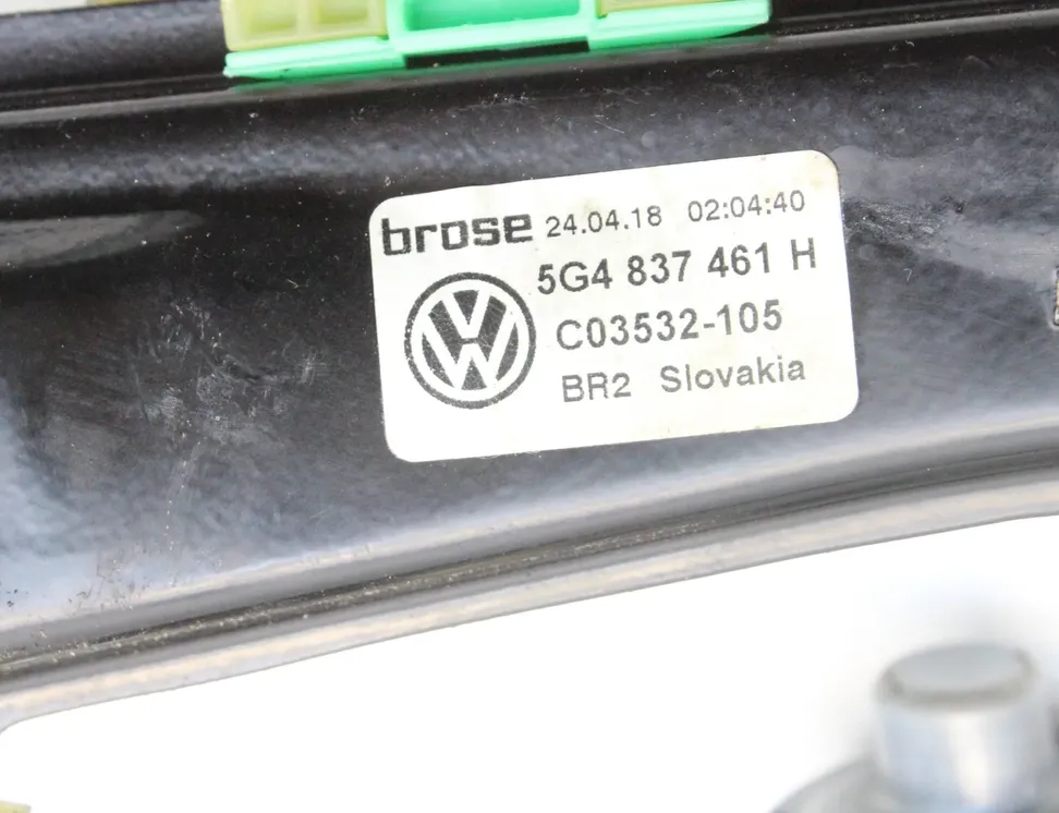 VOLKSWAGEN Golf 7 generation (2012-2024) Регулатор на прозореца на предната лява врата 5G4837461H 31973996