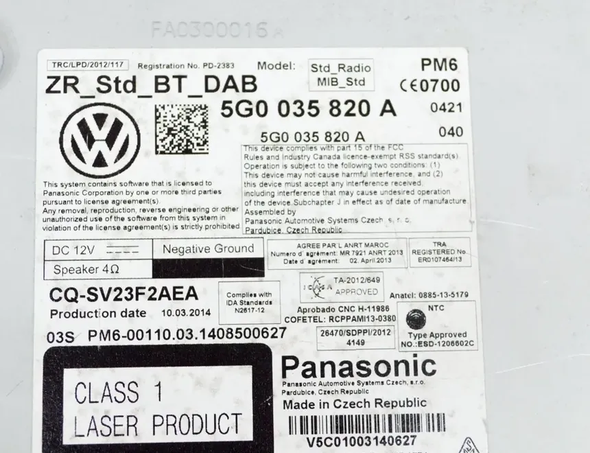 VOLKSWAGEN Golf R 7 generation (2013-2019) Блок за управление на навигацията 5G0035820A,CQ-SV23F2AEA 11815566