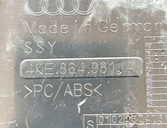 AUDI e-tron 1 generation (2018-2024) Жабка 4KE864981A,0102030405 34769280